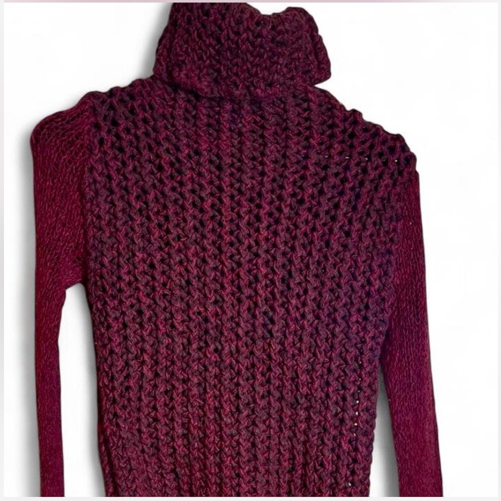 Helmut Lang Deep Red Cowl Neck Sweater